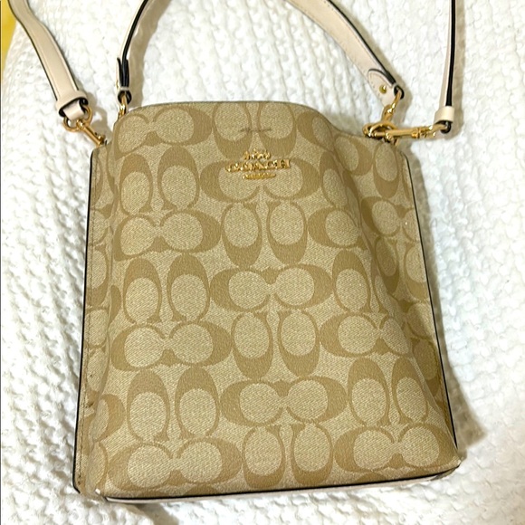 Coach Handbags - Coach Tan Signature Shoulder Bag